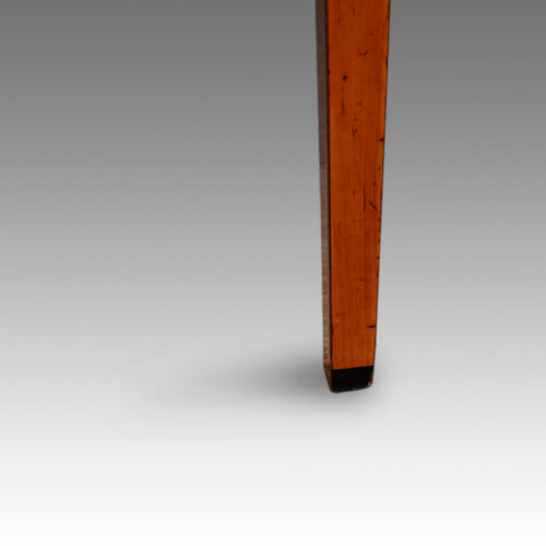 George III satinwood large demi lune card-table leg