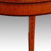 George III satinwood large demi lune card-table leg detail