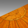 George III satinwood large demi lune card-table shell inlay