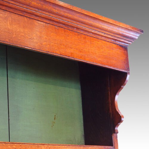 Georgian oak north country dresser with rack,6