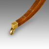 Georgian style 3 pedestal mahogany dining table brass cap toe