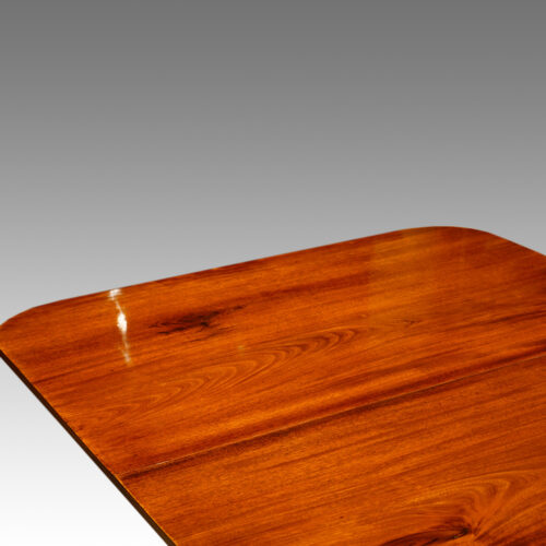 Georgian style 3 pedestal mahogany dining table end