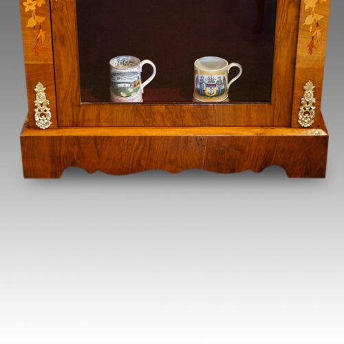 Victorian floral inlaid pier cabinet gilt mounts