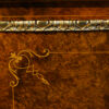 Victorian inlaid burr walnut credenza door detail