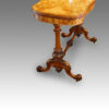 Victorian inlaid walnut serpentine card table end view