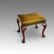 Victorian mahogany and leather stool in Georgian manner