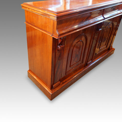 Victorian mahogany chiffonier sideboard side view