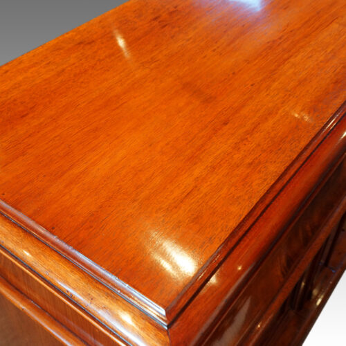 Victorian mahogany chiffonier sideboard top detail