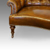Victorian small leather settee arm and leg