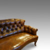 Victorian small leather settee detail