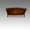 Victorian small leather settee rear