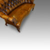 Victorian small leather settee side