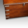 Victorian teak brass bound military trunk corner straps