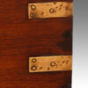 Victorian teak brass bound military trunk detail straps