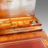Victorian walnut Davenport with side door inkwell
