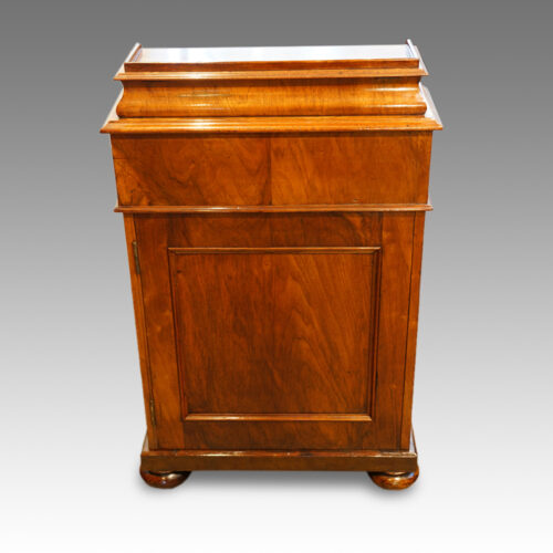 Victorian walnut Davenport with side door rear