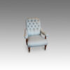 Victorian walnut library easy chair