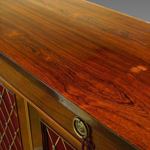 William IV rosewood side cabinet with one drawer