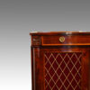 William IV rosewood side cabinet with one drawer carved capital