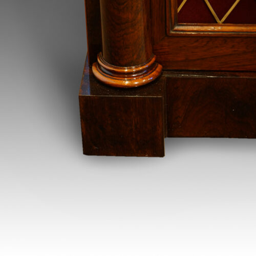 William IV rosewood side cabinet with one drawer plinth