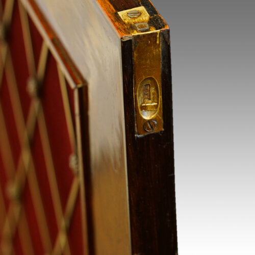 William IV rosewood side cabinet with one drawer sliding bolt