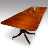 12 Seat twin pillar mahogany Georgian style dining table,1