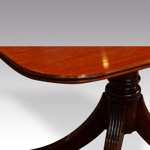 12 Seat twin pillar mahogany Georgian style dining table,4