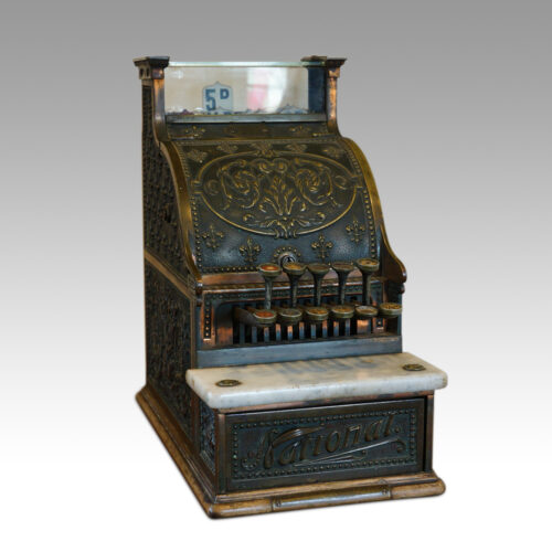 Antique bronze small cash register