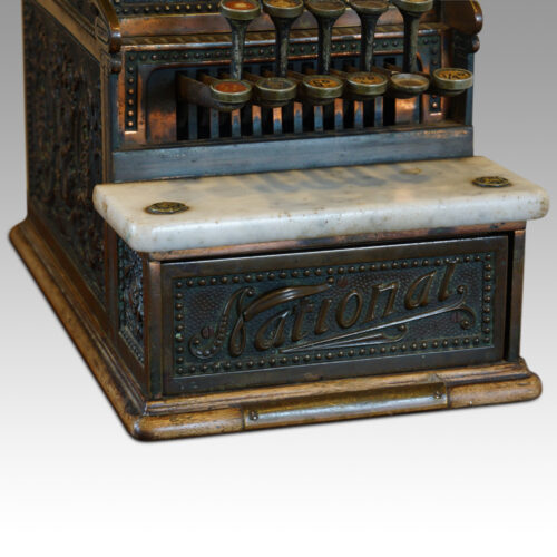 Antique bronze small cash register,1