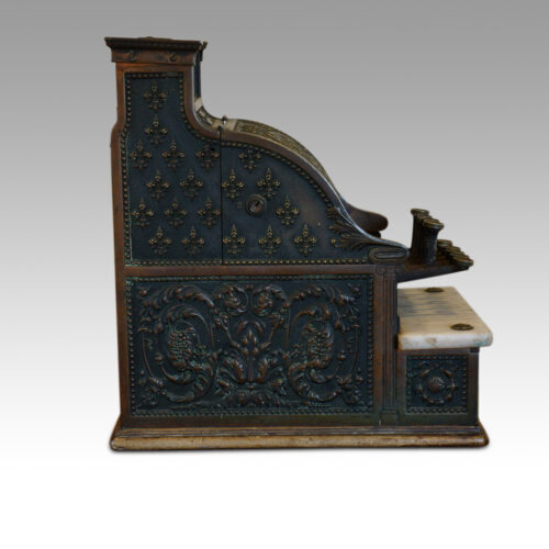 Antique bronze small cash register,3