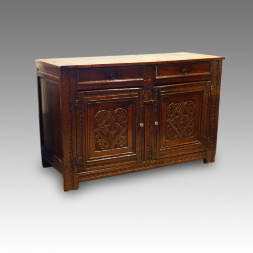 Antique carved oak sideboard