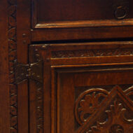Antique carved oak sideboard door