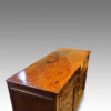 Antique carved oak sideboard top detail