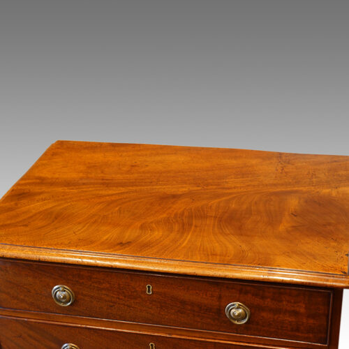 Antique mahogany small chest of drawers top