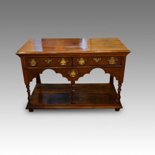 Antique oak dresser side table