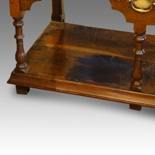 Antique oak dresser side table pot board
