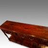Antique oak narrow potboard dresser base at angle top boards
