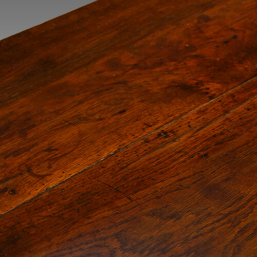 Antique oak narrow potboard dresser base detail