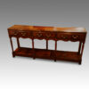 Antique oak narrow potboard dresser base front