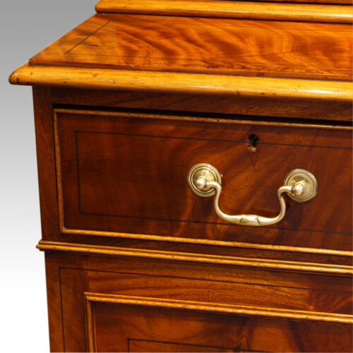 Edwardian mahogany cabinet bookcase drawer