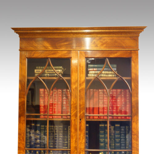 Edwardian mahogany cabinet bookcase top