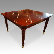 George IV mahogany extending dining table without leaves