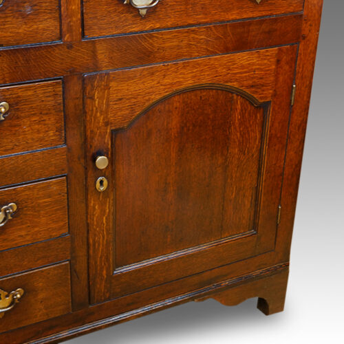 Georgian oak dresser with central drawers cupboard
