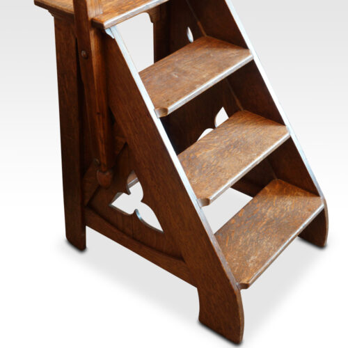 Gothic oak library steps treads