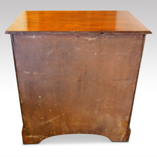 Late Georgian mahogany small chest of drawers backboards