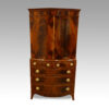 Mahogany bow front small linen press