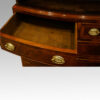 Mahogany bow front small linen press drawer interior