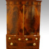 Mahogany bow front small linen press top