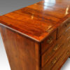 Queen Anne walnut and oak chest top detail