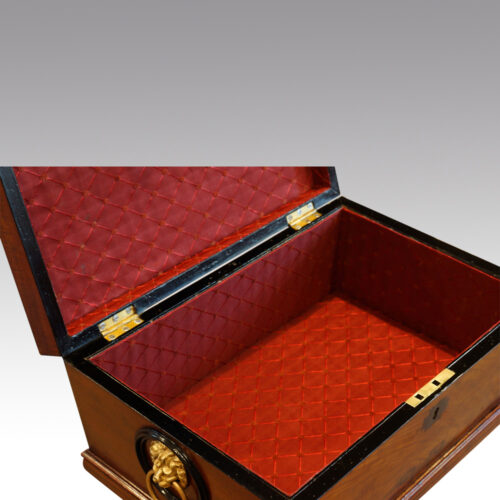 Regency mahogany workbox interior